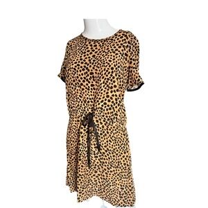 Zara Animal print dress draw string.